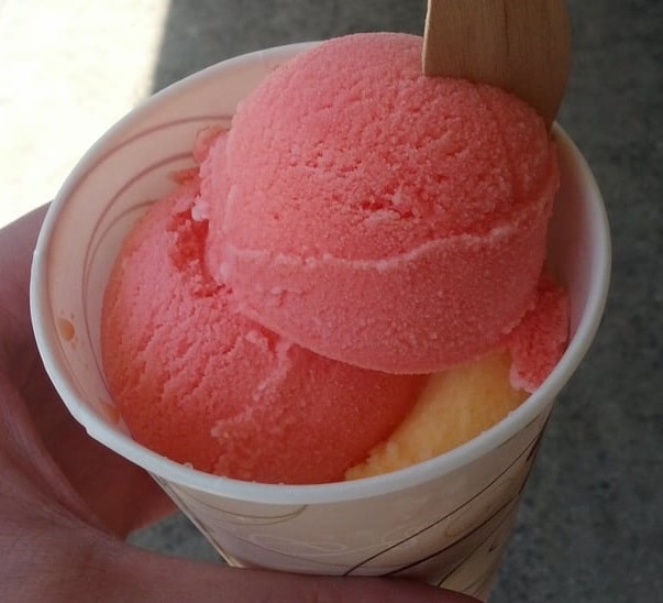 pink scoop of ice cream
