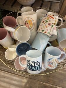 Mugs on display at SoHa Living