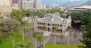 aerial view of building