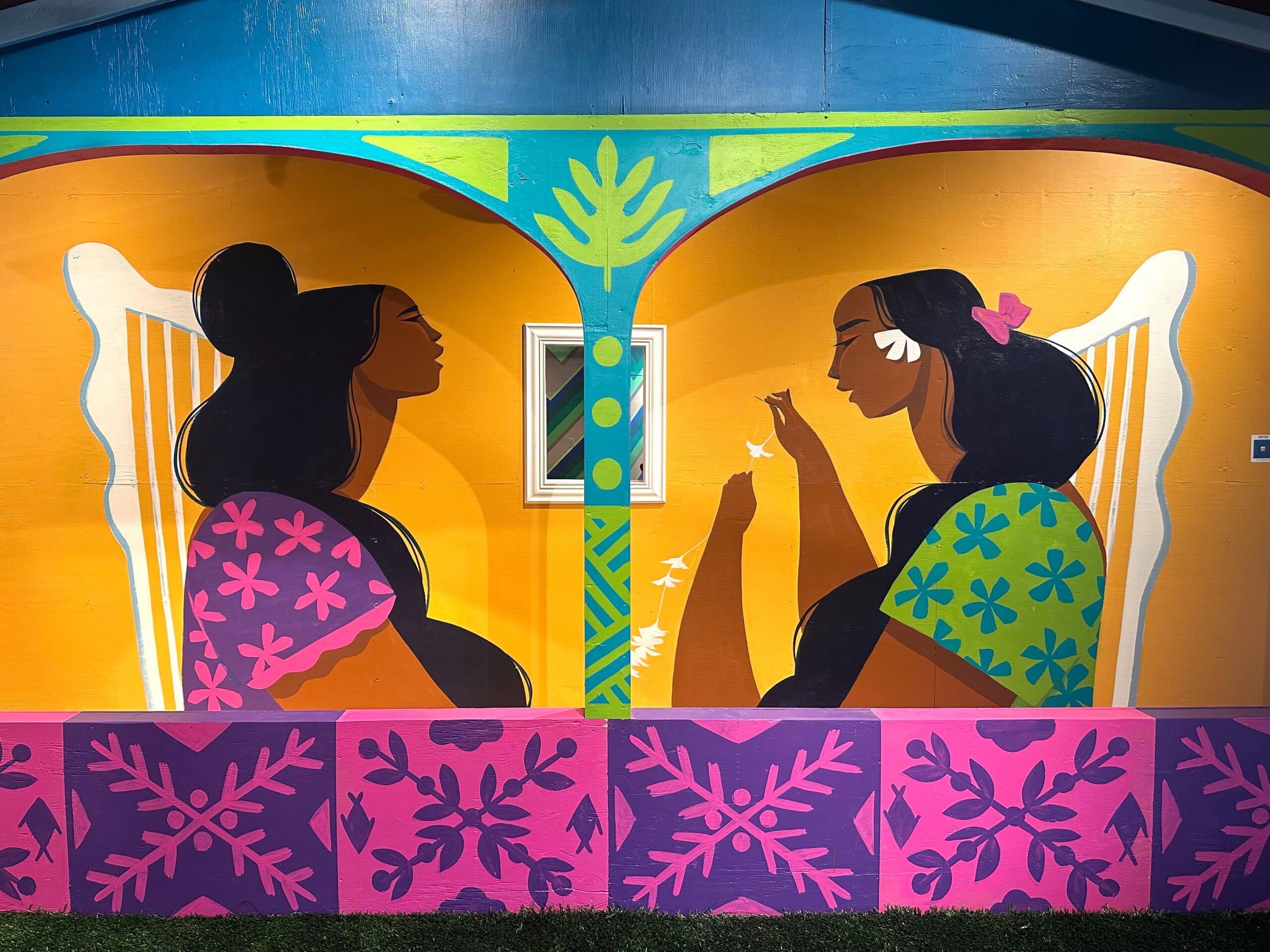 "‘Āina Wonderland & Ahupua’a Hale" by illustrator and owner of Punky Aloha Studios Shar Tuiasoa. Photo by Sarah Burchard.