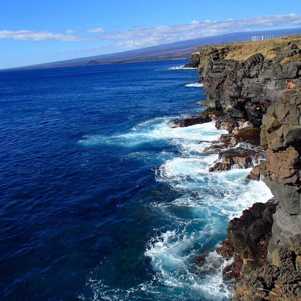 Sheer cliffs at South Point. Photo credit: HawaiianScribe Sheer cliffs at South Point. Photo credit: HawaiianScribe