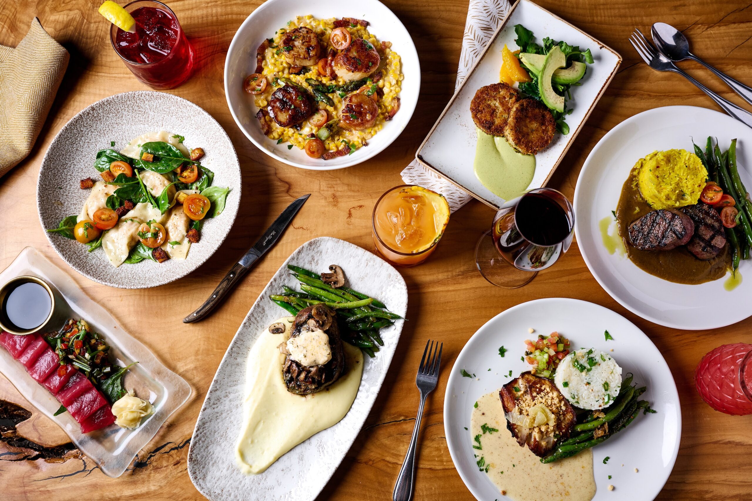 plates of food on a table