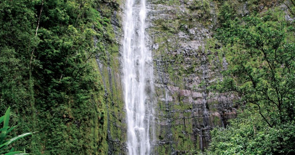 Image of Waimoku Falls at Haleakala National Park.